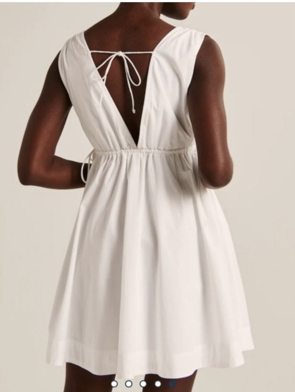 NWT Abercrombie & Fitch White Tie-Back Summer Dress Size Large